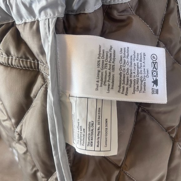 Eddie Bauer Light Gray Down Fill Quilted Jacket - Picture 6 of 7